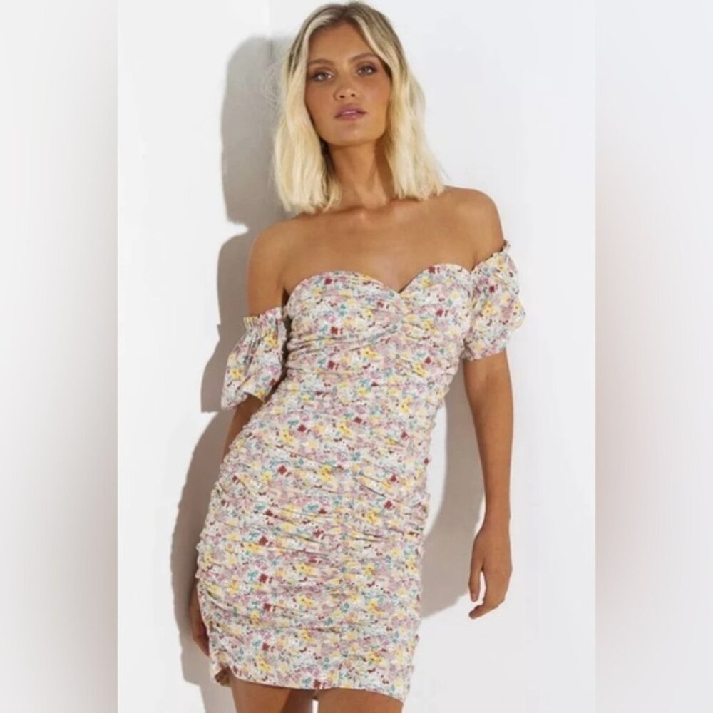 NWT SNDYS Australia Floral Off Shoulder Dress XSmall